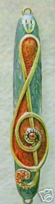 Mezuza Musical Notes with Crystals Mezuzah Mezzuzah