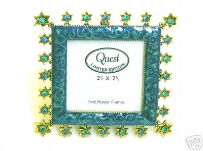 Judaica Star of David Swarovski Crystals Photo Frame