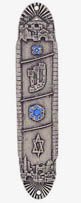 Mezuza Jerusalem Pewter and Rhine Mezuzah