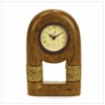 #37965 Wood Clock with Rope Trim