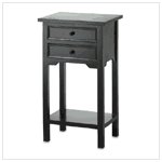 #36643 Black Table with 2 Drawers