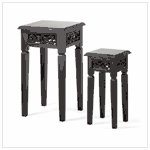 #36647 Distress Black Nesting Tables