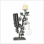 #38531 Grapevine Candle | Wine Holder