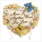 #37782 Heart Shaped Butterfly Plaque for Mom