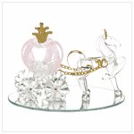 #38230 Pumpkin Coach Glass Figurine