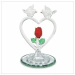 #36360 Glass Doves and Heart