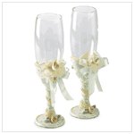 #36292 Beaded Glass Goblets