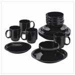 #38626 Ebony Elegance Dinnerware - 16 pc