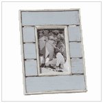 #36666 Distress Blue White Photo Frame