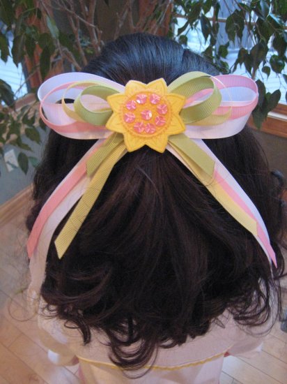 Sunflower Hair Bow Large M2M Gymboree