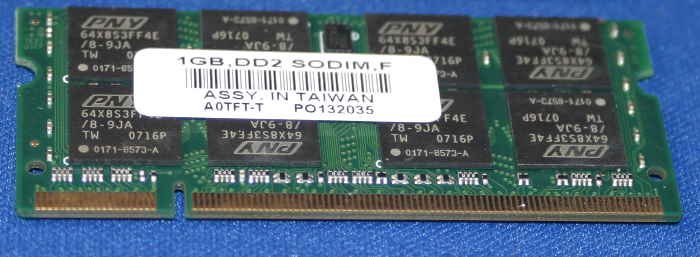 PNY DDR2 4200 2x1 Gb. SoDimm
