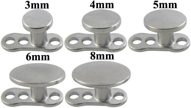 Flat Top Titanium G23 Dermal Anchor