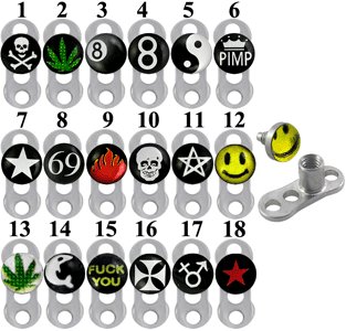 Titanium G23 Dermal Anchor with Logo
