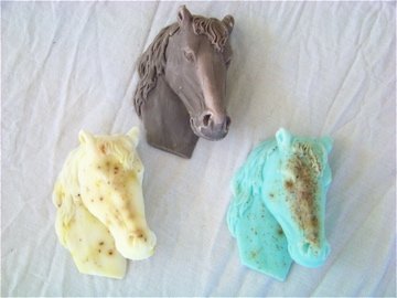 3 Handmade Customized Horse Goats Milk Soaps