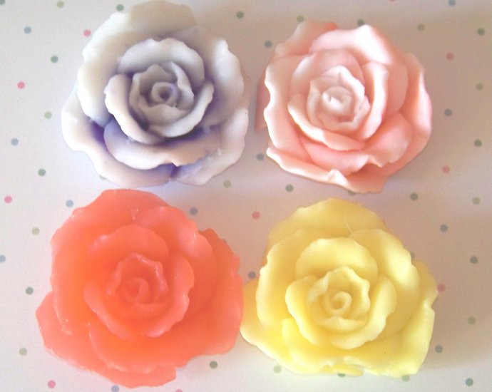 4 Handmade Customized Rose Goats Milk Soaps