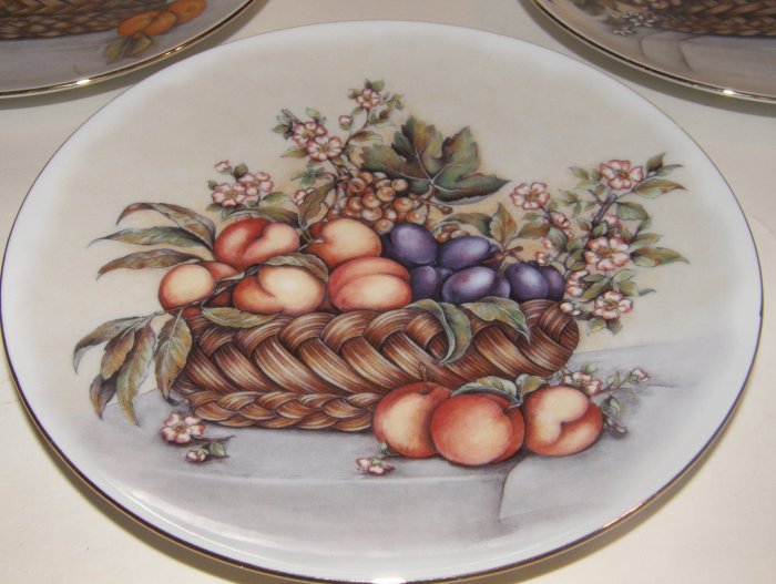 3 Gallery Fruit Caravaggio Style Plates Limoges
