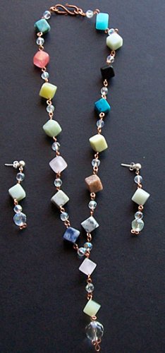 Multi Gemstone Necklace & Earring Set - FREE SHIPPING!