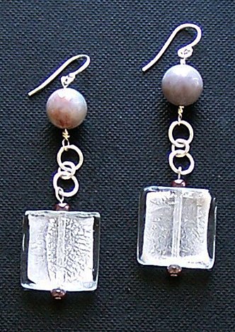 Sterling Silver & Jasper Earrings - FREE SHIPPING!