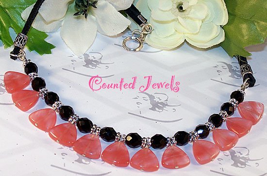 "CEREZA" Cherry Quartz & Sterling Silver Necklace - FREE SHIPPING!