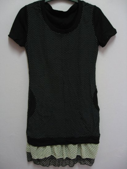 Blouse with lace - Black