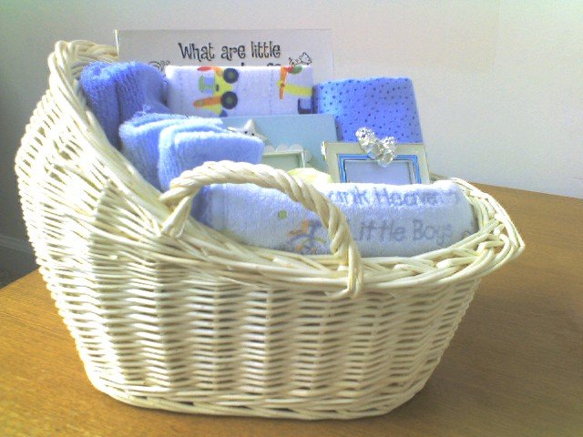 Baby Boy Blue Memory Basket