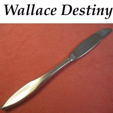 WALLACE SILVER DESTINY PLACE KNIFE STAINLESS FLATWARE SILVERWARE EPICURE