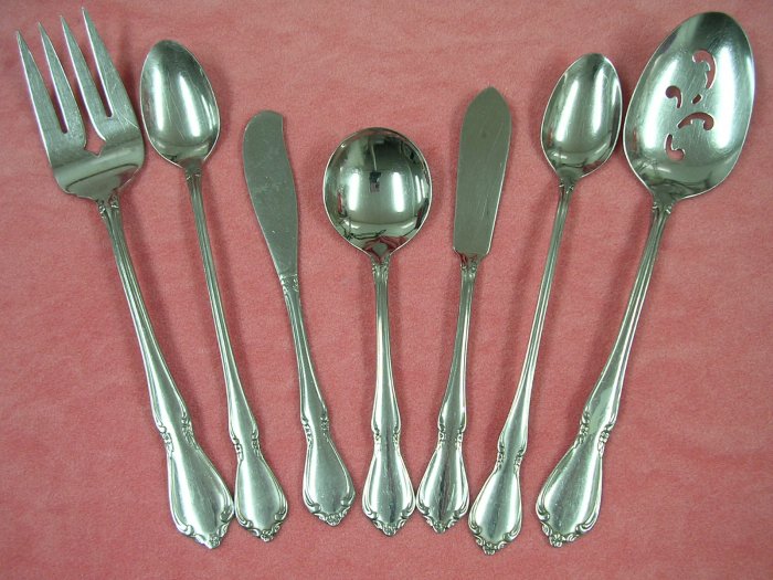 ONEIDA CHATEAU 7pc SERVING DELUXE STAINLESS FLATWARE SILVERWARE