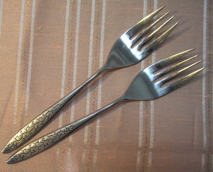AMC BARCELONA 2 SALAD FORKS STAINLESS FLATWARE SILVERWARE