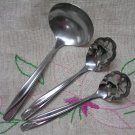 INTERNATIONAL  Wm ROGERS LONE STAR LONESTAR LADLE & 2 SPOONS STAINLESS FLATWARE SILVERWARE