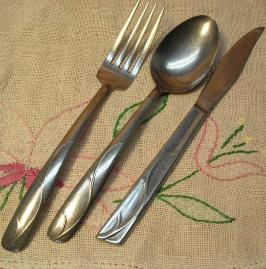 AMERE AEF 11 AEF11 KNIFE SPOON FORK STAINLESS FLATWARE SILVERWARE