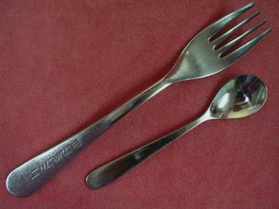 EL AL AIRLINES 60-70's 2pc AVIATION STAINLESS FLATWARE SILVERWARE