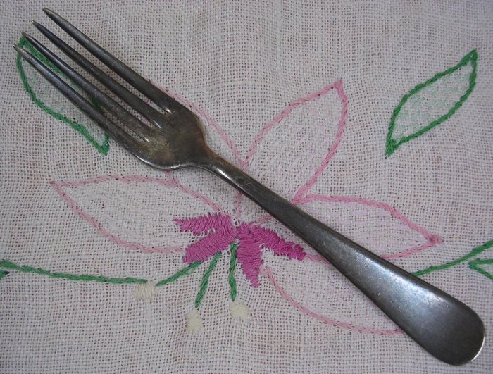 CLARK'S FLINT PLACE FORK SILVERPLATE FLATWARE SILVERWARE