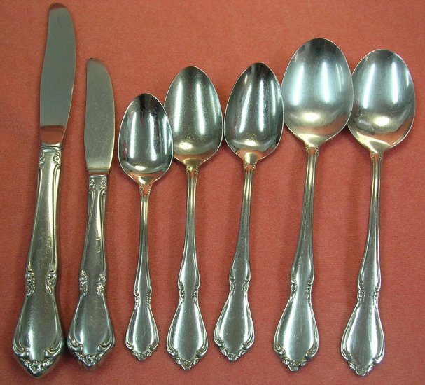 ONEIDA CHATEAU 7pc DELUXE STAINLESS FLATWARE SILVERWARE
