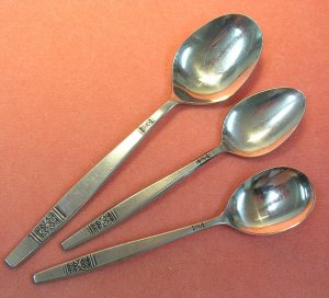 MADEIRA JAPAN 3 SPOONS MADIERA STAINLESS FLATWARE SILVERWARE