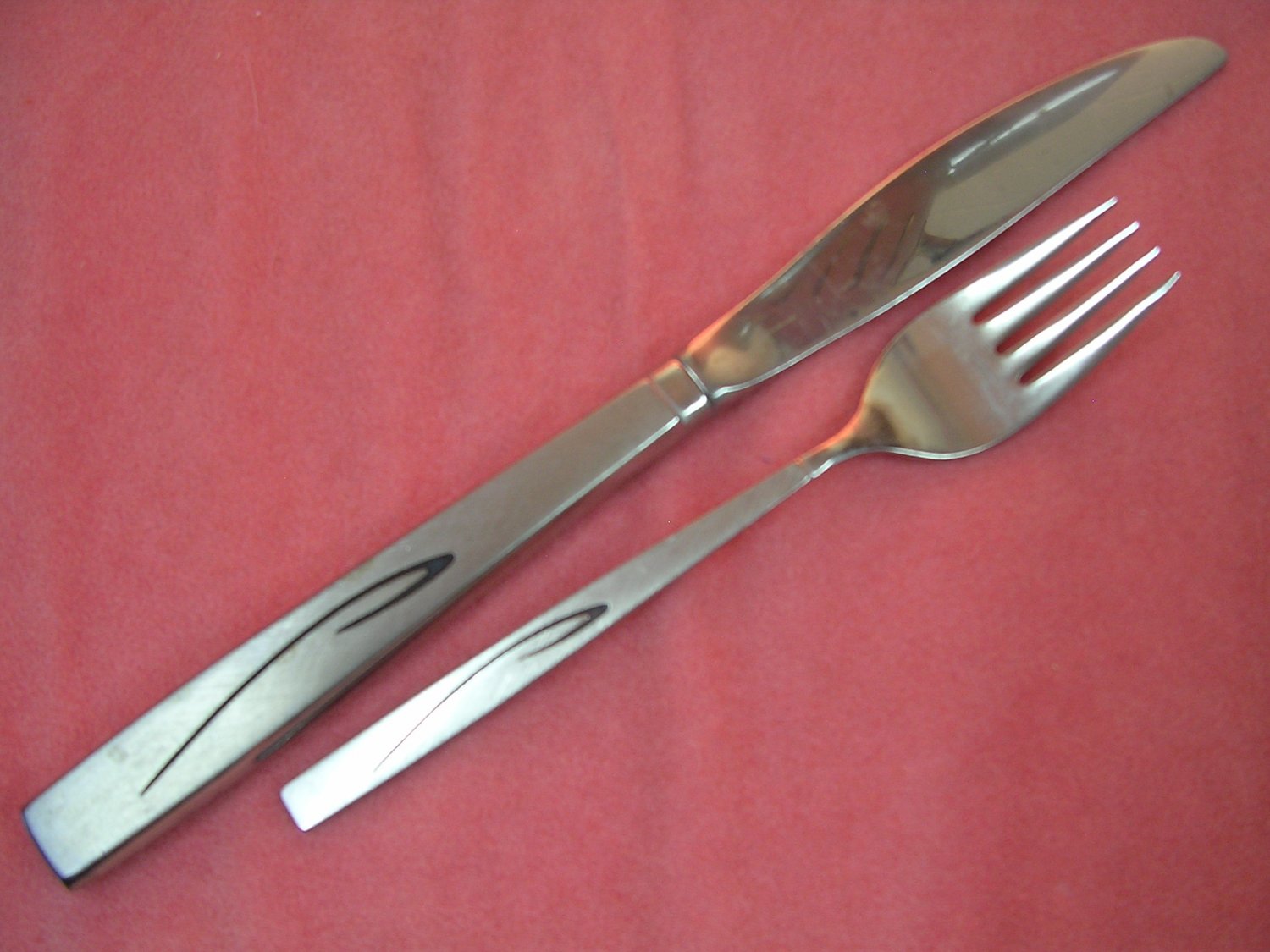 ONEIDA FLIGHT SALAD FORK & KNIFE COMMUNITY STAINLESS FLATWARE SILVERWARE