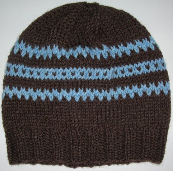 Chocolate Brown/Baby Blue Hat