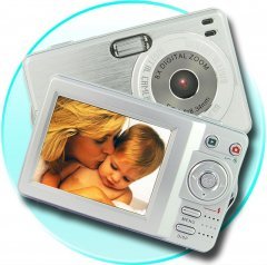 Digital Camera, 12M Pixel, 2.5-inch Screen, 16MB Int.Mem, SD/MMC