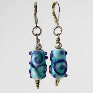 Blue Bead Earrings
