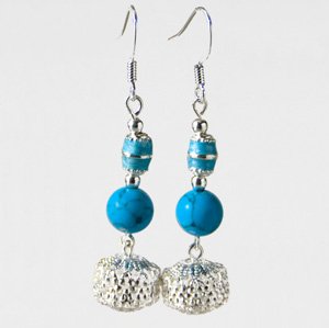 Turquoise & beads earrings