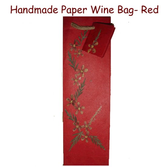 Paper Wine Bag - Red