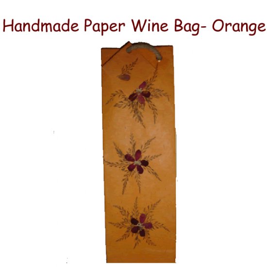 Paper Wine Bags- Orange