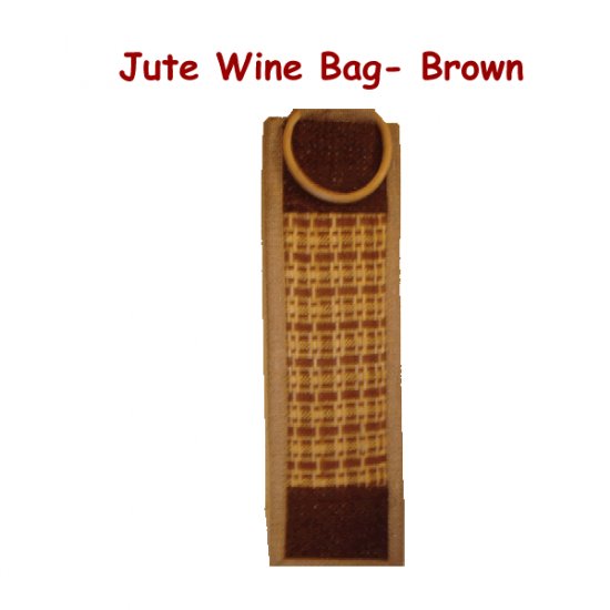 Jute Wine Bags - Patterned