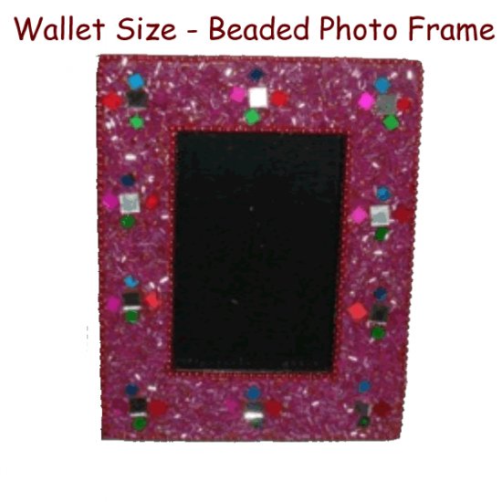 Beaded Photo Frame - Wallet Size