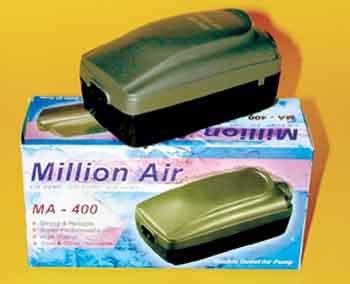 Million Air Ma - 400 Double Outlet Air Pump With Variable Flow Control Knob