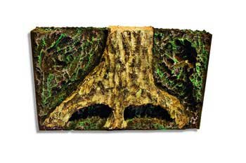 Tree Trunks Tropics Aquarium Background 10 Gal - Foam System