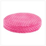 Pink Plush Round Pet Bed