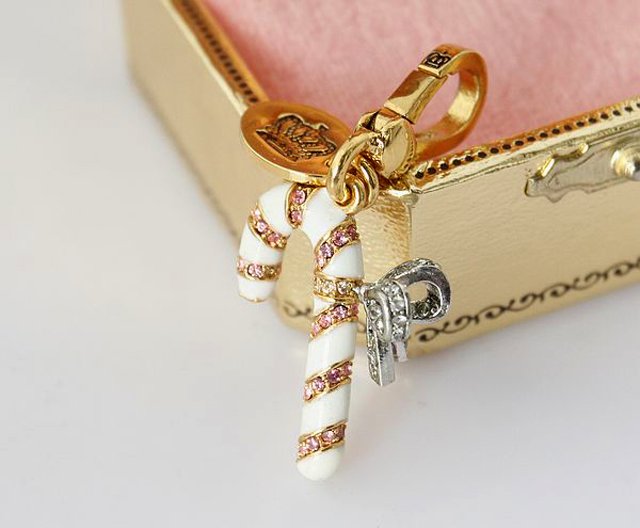Juicy Coture 2007 Limited Edition Gold Candy Cane Charm