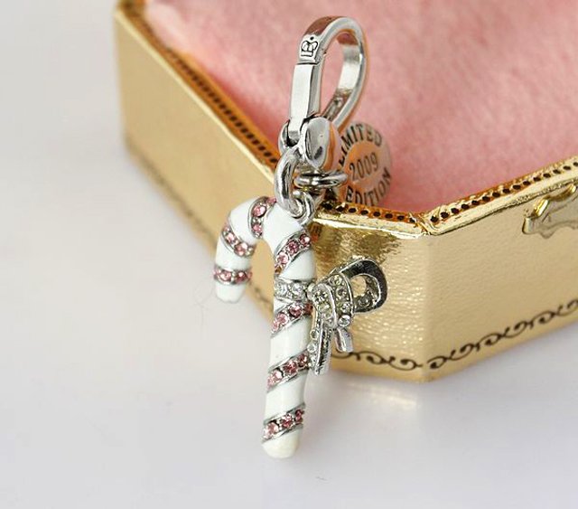 Juicy Couture 2009 Limited Edition Silver Candy Cane Charm