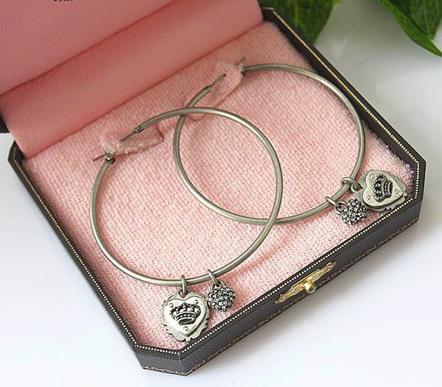 Juicy Couture Shield Hoop Earrings