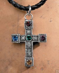 Rawcliffe jeweled cross pendant
